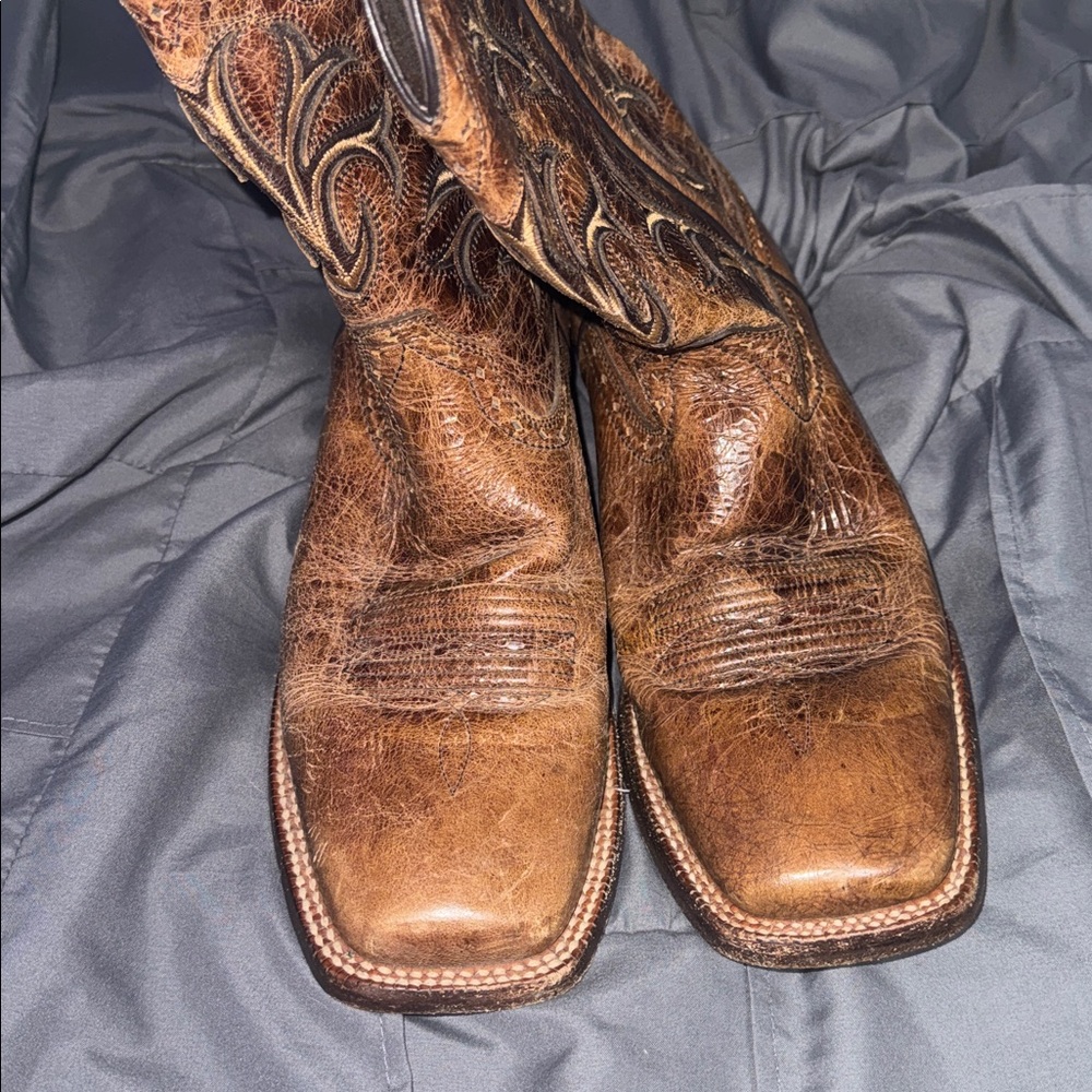 ARIAT - Mens size 8.5 exotic leather cowboy boot - Picture 4 of 4